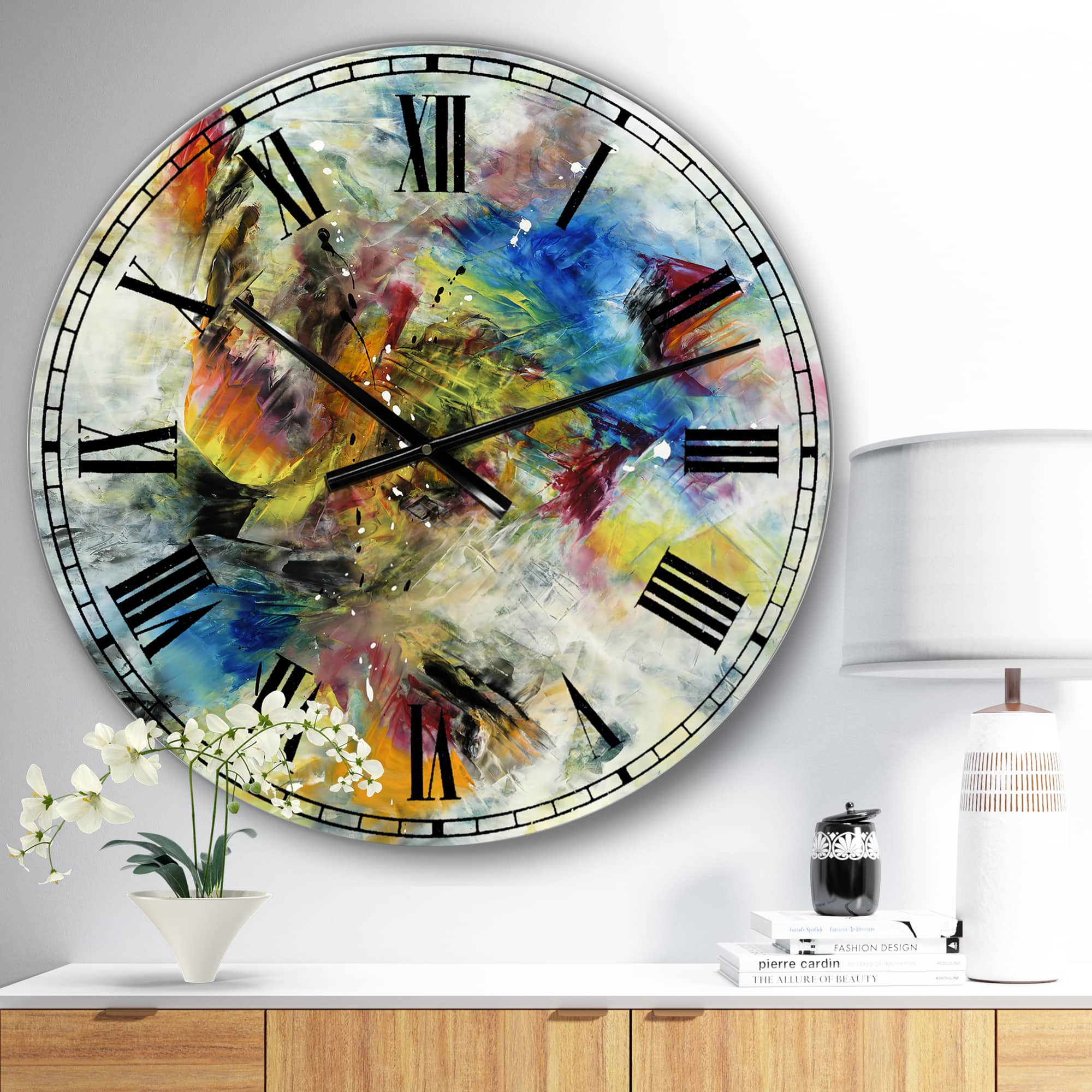 Designart 'Follow Your Dreams Large Modern Wall Clock